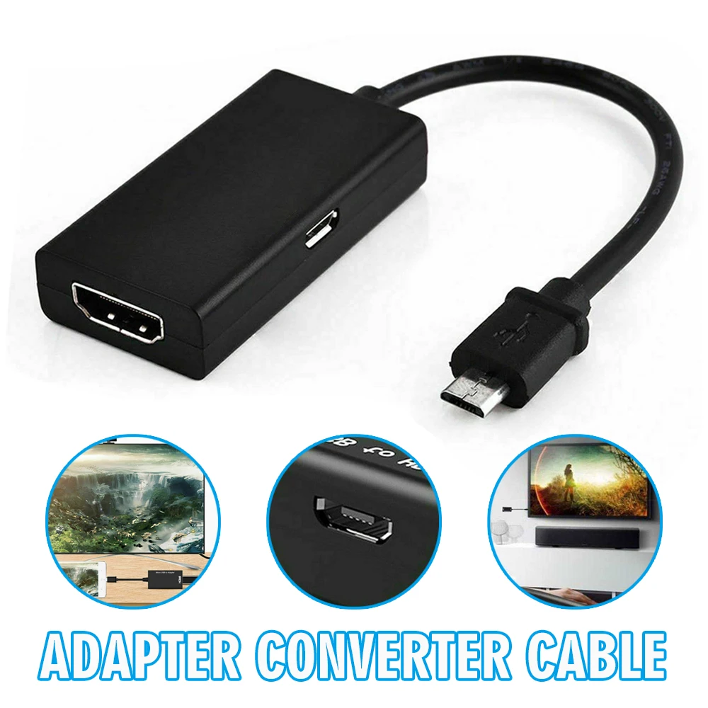 Mayitr 1 шт. Micro USB к HDMI-совместимый адаптер преобразователь HD 1080P компьютерное ТВ подключение