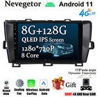 Автомагнитола для Toyota Prius 3 XW30 2009-2015, Автомагнитола для правой руки, мультимедийный видеоплеер, навигация, стерео, GPS, Android 10, No 2di