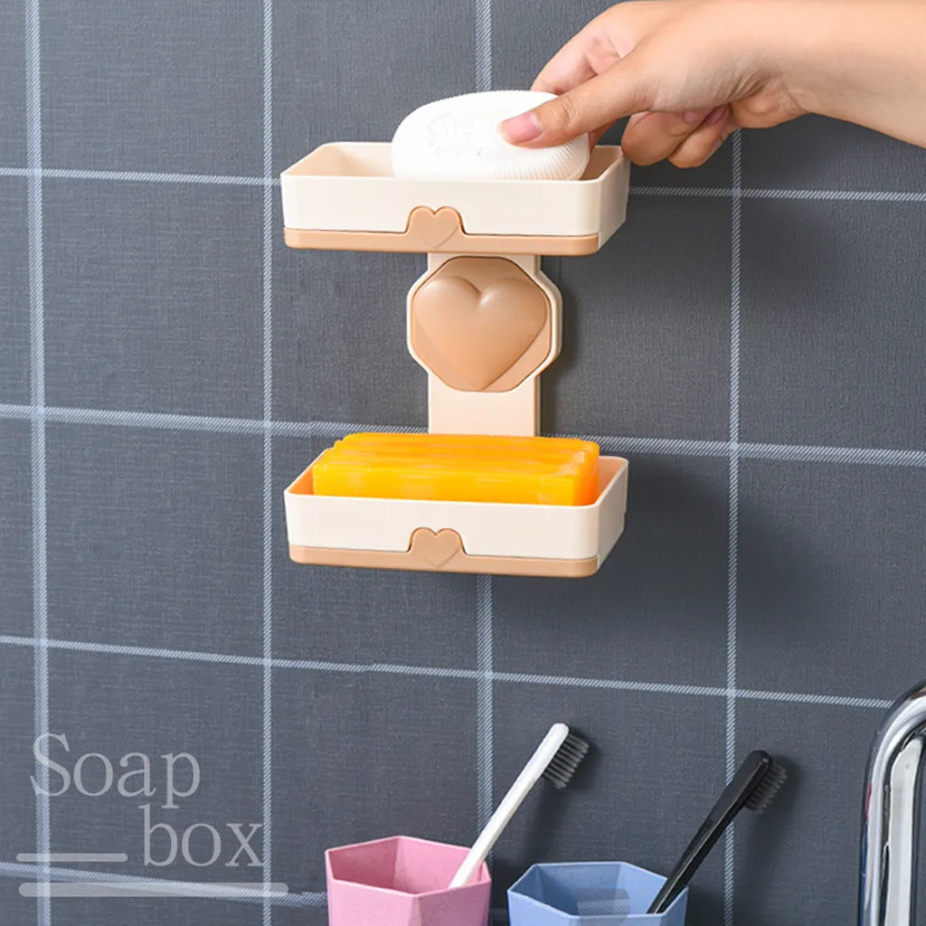 Двухслойный дренажный держатель для мыла непробиваемый футляр контейнер | Дом и