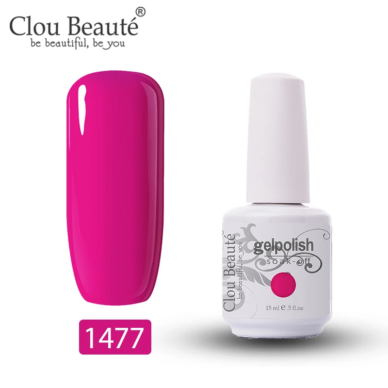 Гель-лак серии Clou Beaute Caramel, УФ светодиодный лак для ногтей, лак для маникюра, лак для ногтей, чистый цвет, долговечный Гибридный гвоздь, гель - Цвет: 1477