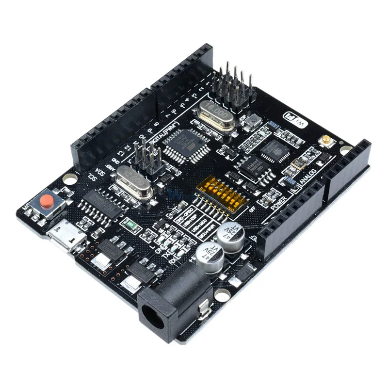 Модуль регулятора напряжения Uno + Wifi R3 Atmega328P Esp8266(32 Мб памяти) Usb Ttl Ch340G для Arduino Nodemcu