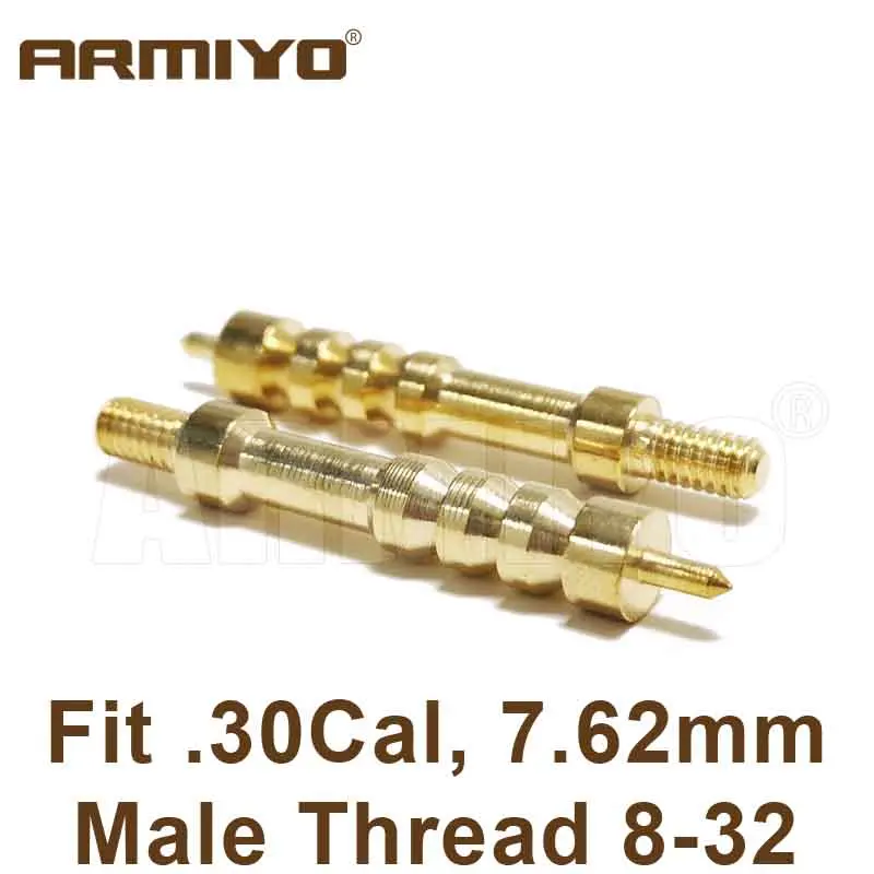 Латунная щетка для чистки пистолета Armiyo 7 62 мм/9 мм/.22/.243/.40/.45 Jag 8-32 наконечник ружья