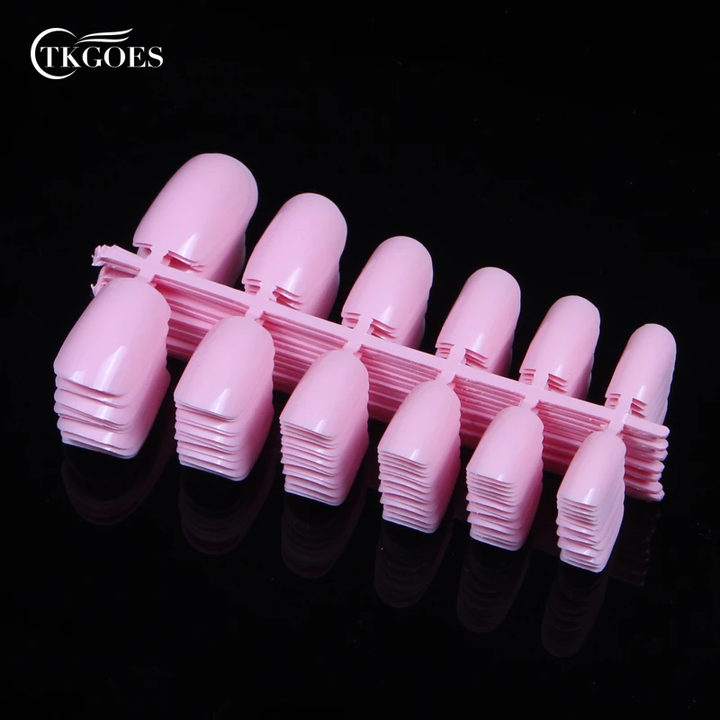 120 штук в упаковке светильник розовый квадратный полное покрытие накладные ногти