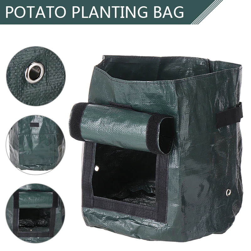 

1 шт. полиэтиленовые мешки для выращивания растений для клубники для картофеля томатов балконные овощи садовые товары 7 галлонов
