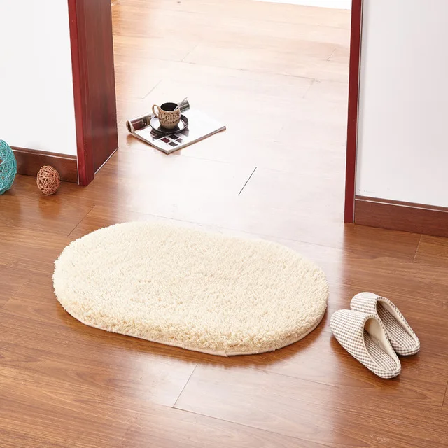 

Solid Colour Non-Slip Thick Carpet for Bath Mats Toilet Soft Water Absorption Bathroom Carpets Rugs Floor Doorway Foam Bath Rug