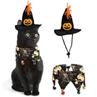 Ошейник на Хэллоуин, бандана, шляпа для домашних животных, собак, кошек, смешные аксессуары для костюмированной вечеринки