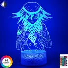 Аниме-фигурка лампа Danganronpa Kokichi Oma 3D ночной Светильник для Hoom Детская Спальня Декор для комнаты акриловая настольная лампа Рождественский подарок