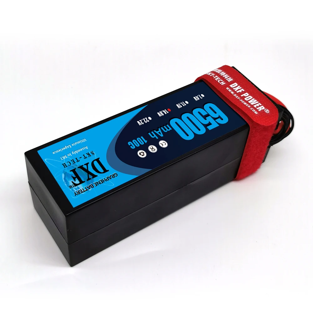 2PCS DXF Lipo 4S Battery HardCase 14.8V 6500mAh 100C/5200mah 50C/7300mah 130C/AKKU for 1:8 1:10 RC Car E Buggy Truggy Truck Boat | Игрушки и