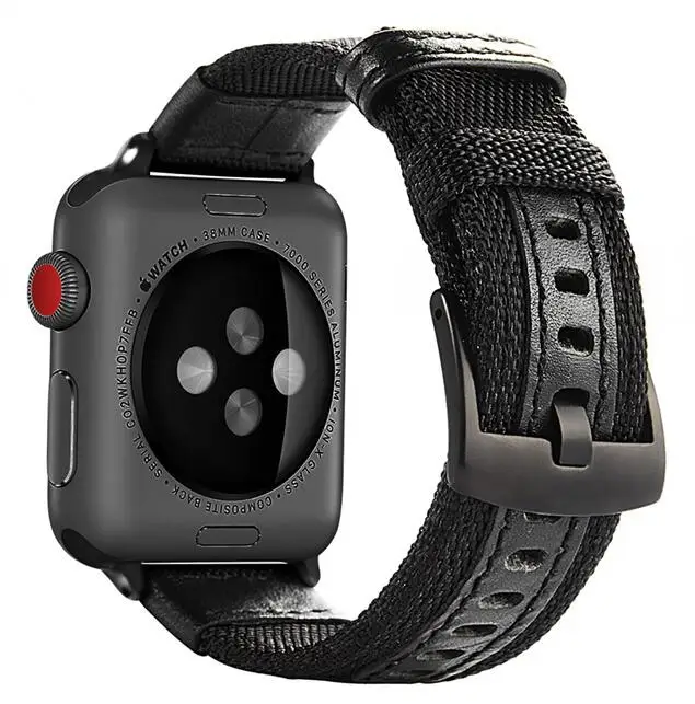 Лучшее обслуживание один тур кожаный ремешок для iwatch ремешок для Apple Watch 42 мм 38 мм 40 мм 44 мм серии 5 4/3 и 2 и 1 - Цвет ремешка: Черный