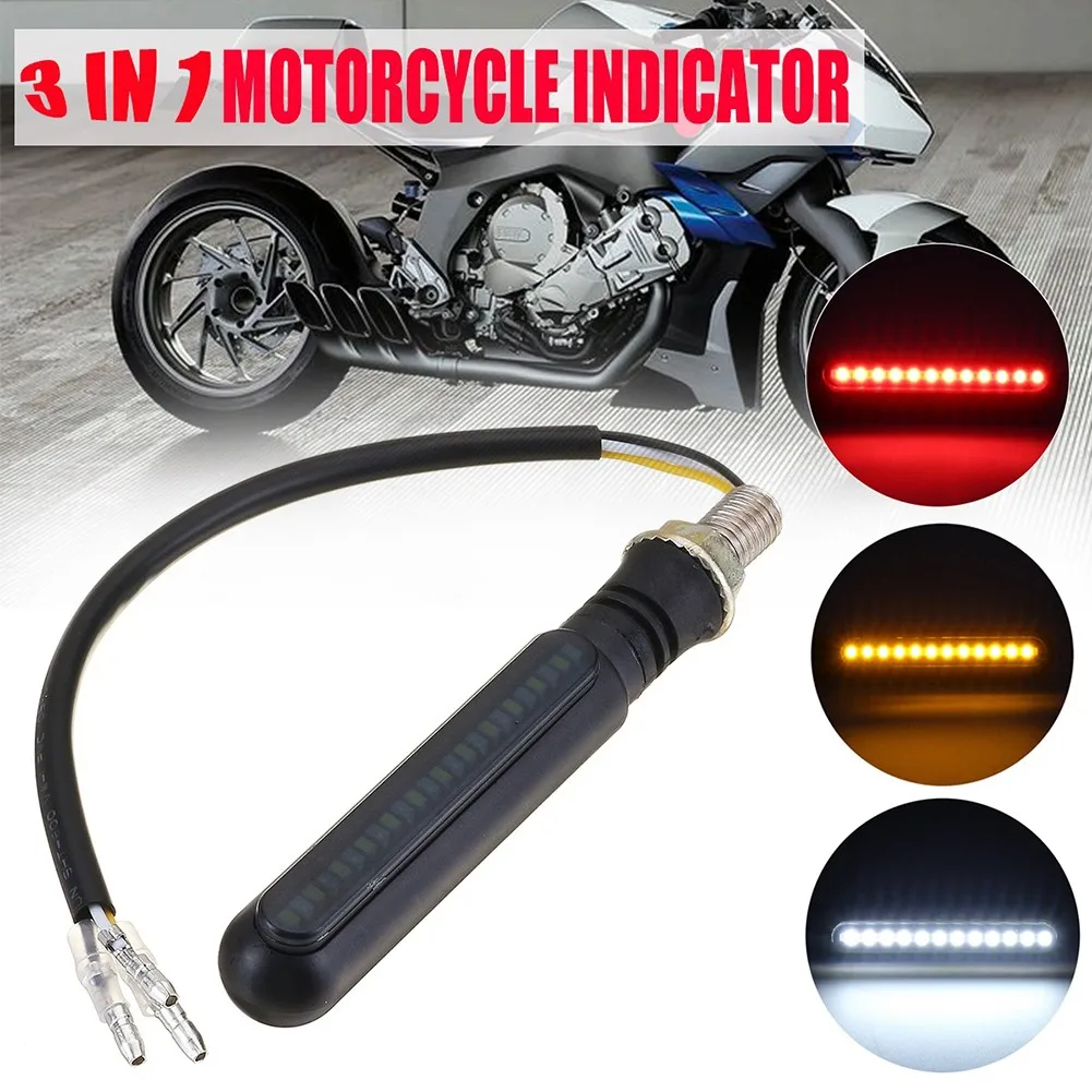 

2pcs Motorcycle Turn Signal LED Flashing Lights Stop Signals Tail Flasher Universal Car Daytime Running Light Lamp