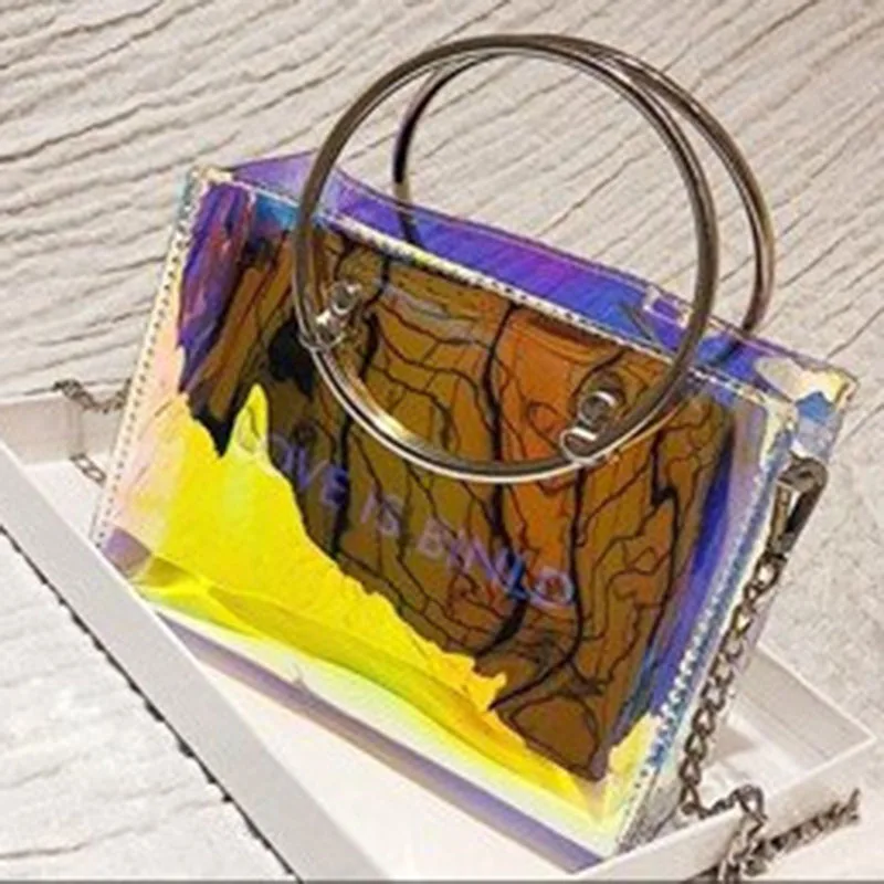 Маленькая сумка женская 2019 новая волна летняя Лазерная Корейская версия