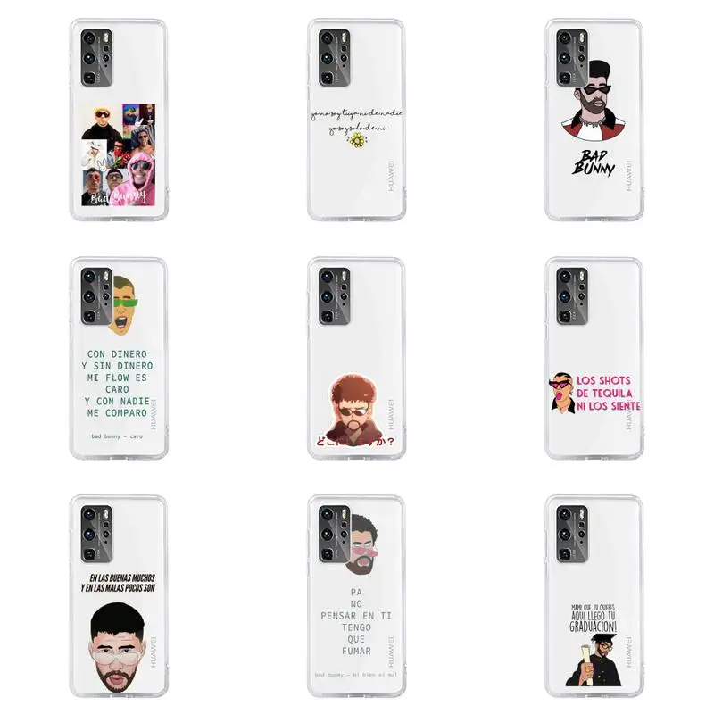

Bad Bunny - Yonaguni Phone Case For Huawei P40 P30 P20 Mate Honor 10i 30 20 i 10 40 8x 9x Pro Lite Transparent Cover