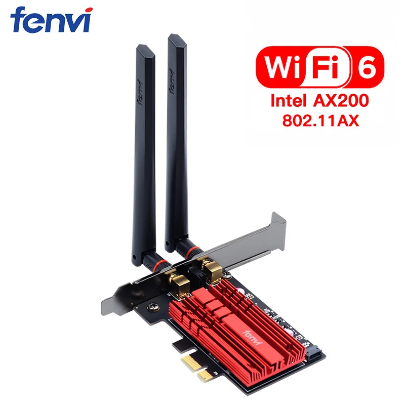 Беспроводной рабочий стол для Intel Wi-Fi 6 AX200 карта Bluetooth 5,0 двухдиапазонный 2400 Мбит/с PCIe Wifi адаптер AX200NGW 802.11ax Windows 10