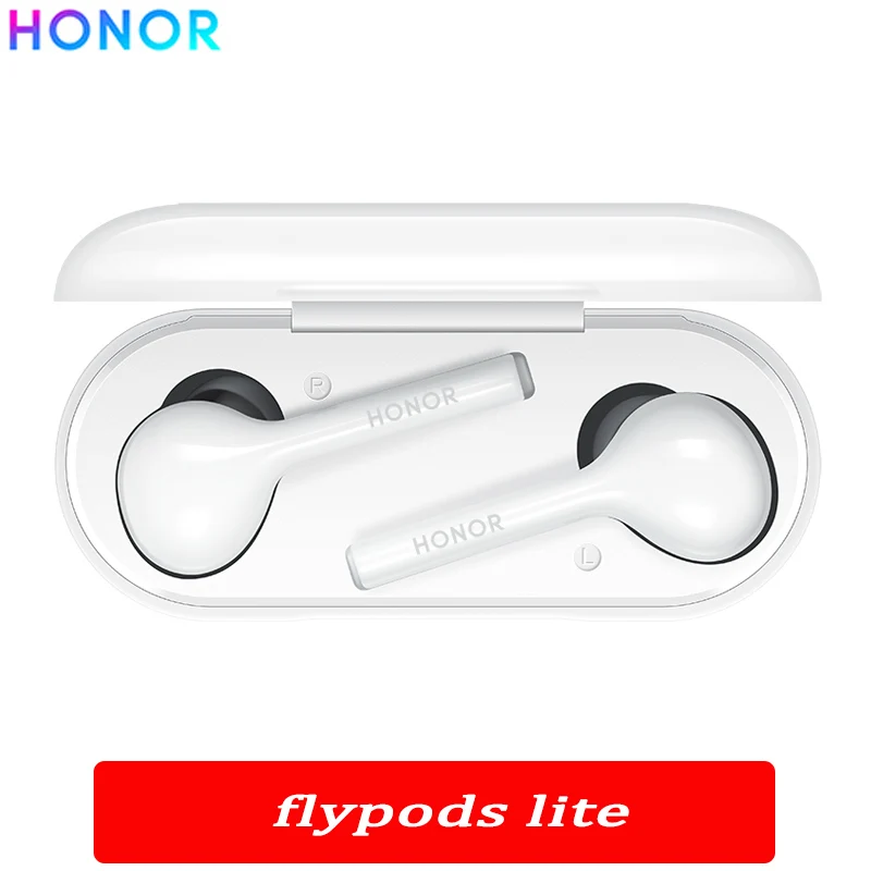 flypods lite white Flypods lite Honor Flypods Lite беспроводные наушники Bluetooth 4,2 водонепроницаемые IP54 управление нажатием - Цвет: flypods lite white
