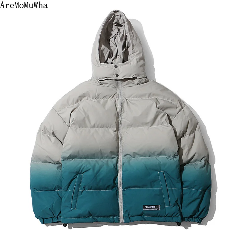 Gradient Cotton Clothing Men's National Tide Brand Warm Thick Couple Clothing Bread Jacket Cotton Jacket CoatMwinter Clothing