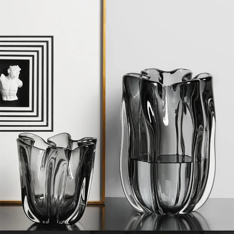 

Креативная и простая большая прозрачная стеклянная ваза, цветочное украшение, Цветочная композиция, гостиная, крыльцо, Настольный украшения для дома