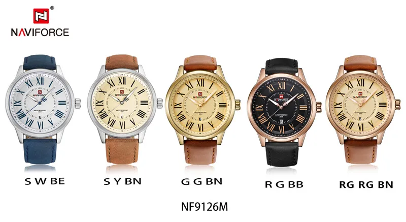 Часы наручные NAVIFORCE Мужские кварцевые в стиле милитари спортивные брендовые