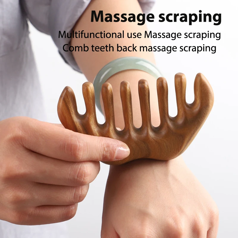 

1PC New Wood Massage Comb Wooden Wide Teeth Hairdressing Comb Head Meridian Massage Tool Anti Static Comb Massage & Scraping