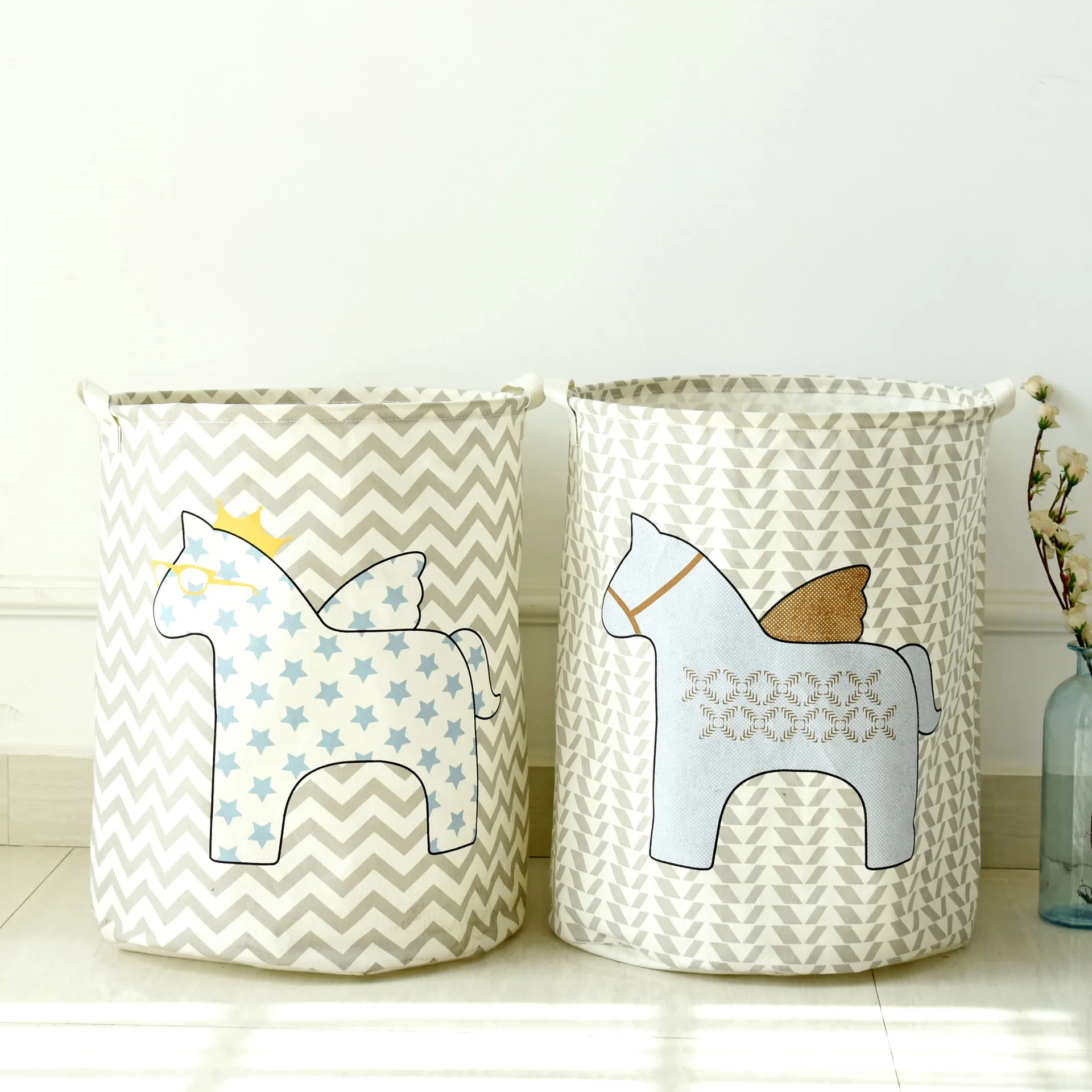 Large Folding Waterproof Dirty Toy Clothe Laundry Basket Horse Linen Office Home Sundries Storage Holder Organizer Project Box | Дом и сад