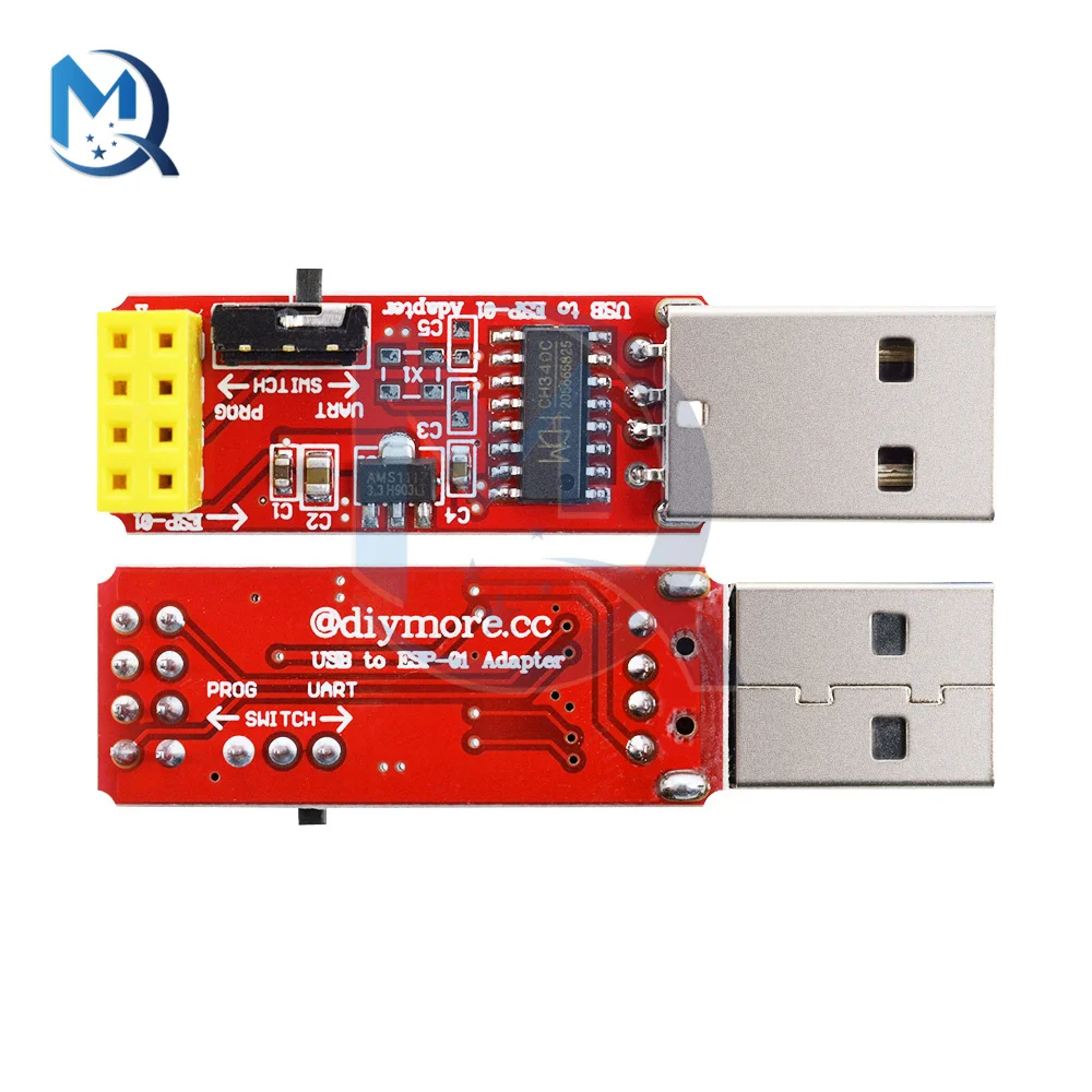 4.5V-5.5V CH340 USB to ESP8266 ESP-01 ESP-01S Adapter Wifi Converter Programmer Module for Arduino Smart Home Wireless Control images - 6