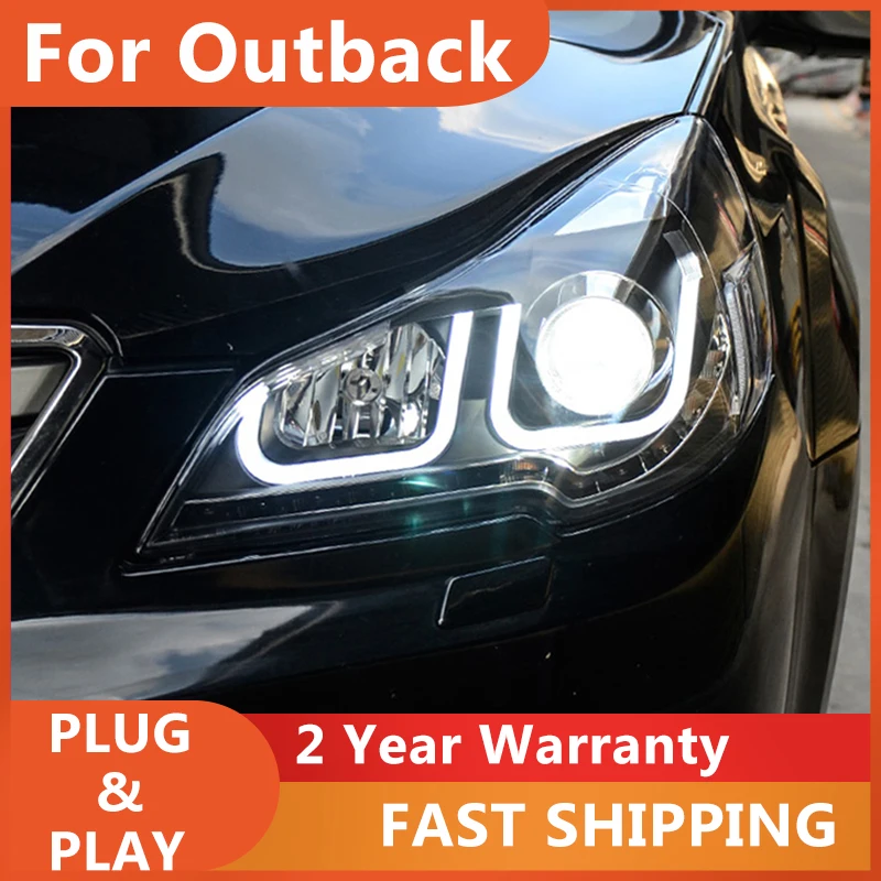 

LED Head Lamps For Subaru Legacy Headlights 2010-2016 Outback LED U-shape Day Running Light LED Dynamic Turn Signal Lights