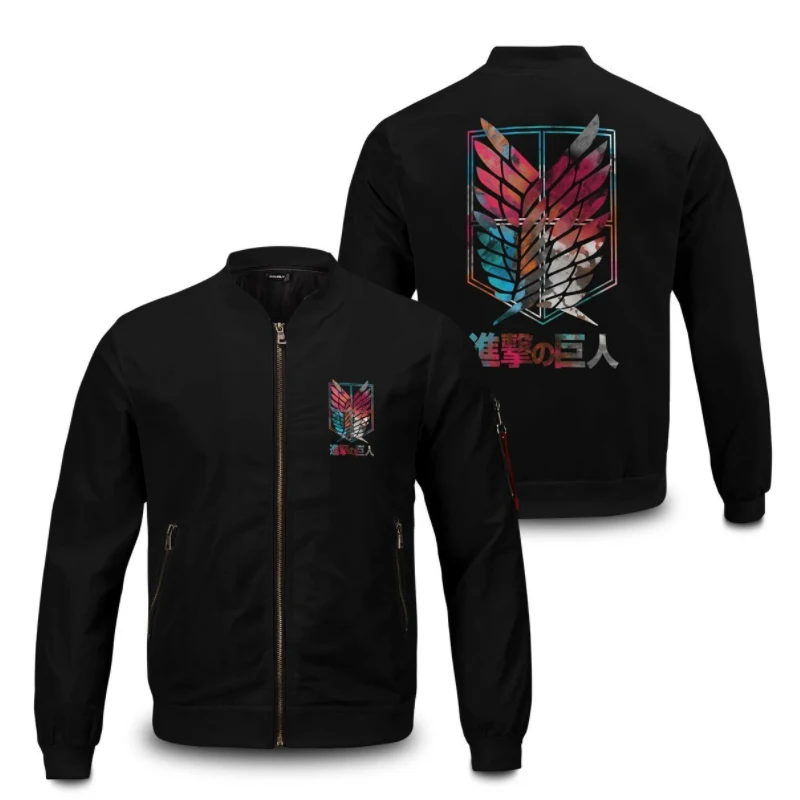 Летная куртка-бомбер атака на Титанов куртка в японском стиле аниме для косплея