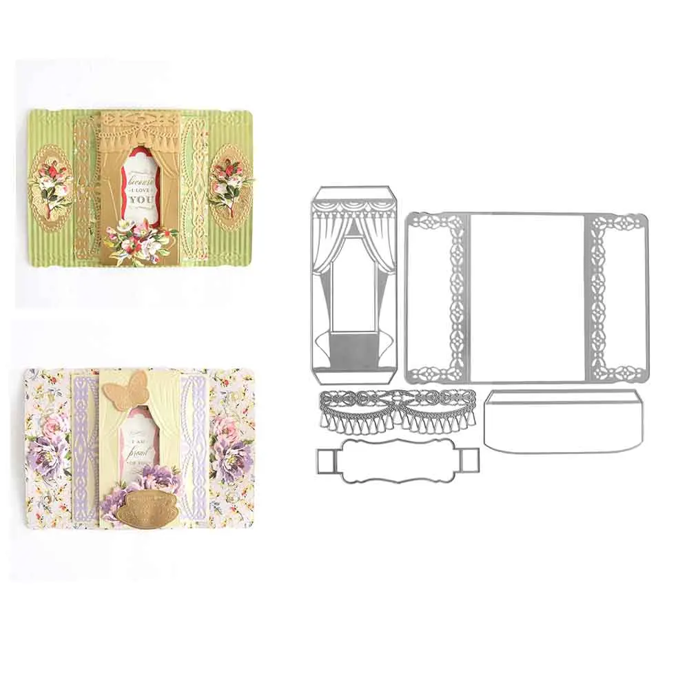 

Arrival New Drapery Shutter Metal Cutting Dies Mold Various Card Series Scrapbook Paper Craft Knife Mould Blade Punch Cut Die
