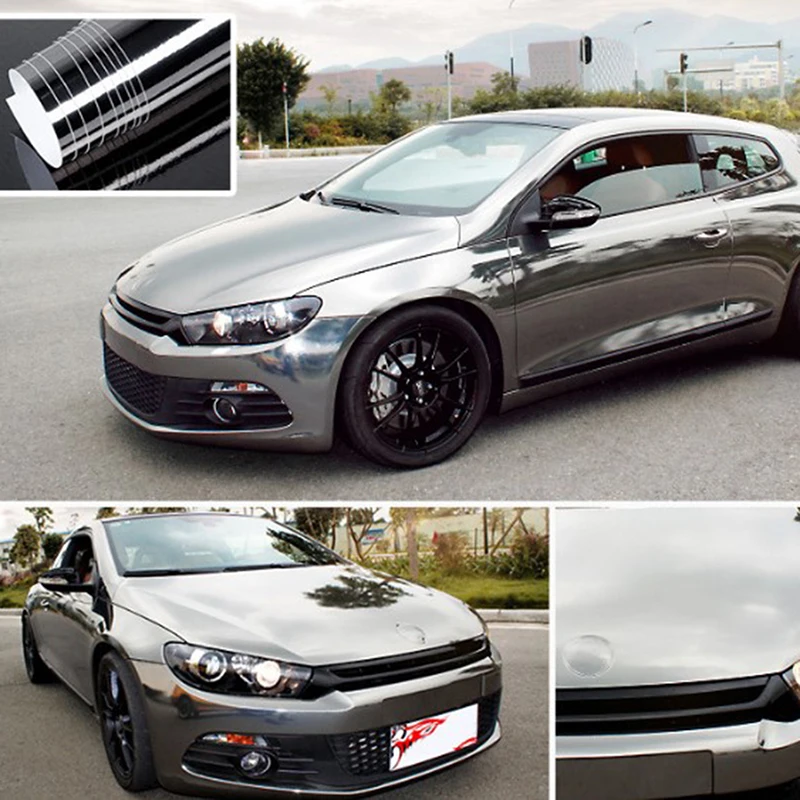 Высокое растяжимое зеркало Серебряное хромированное гибкая виниловая пленка