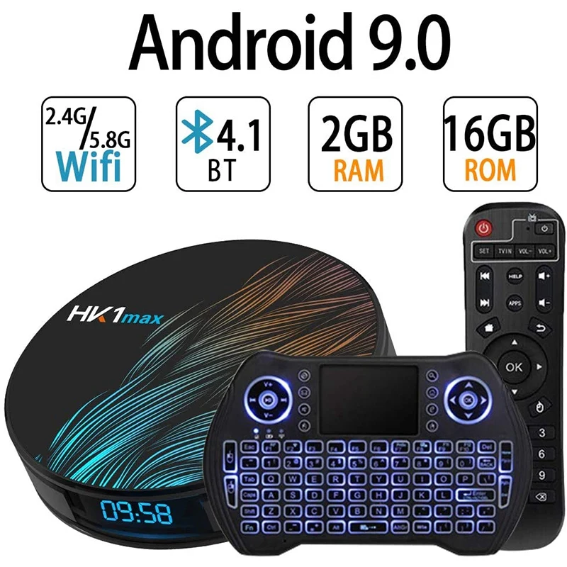 HFES Android 9 0 Смарт ТВ коробка RK3318 2 Гб 16 WiFi BT4.1 Ethernet LAN 3D 4K видео телеприставка EU
