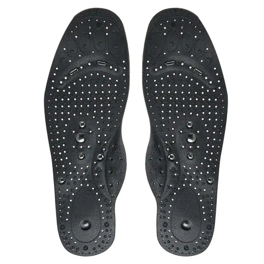 

2 Pairs Unisex Magnet Therapy Insoles Breathable Foot Sole Massage Foot Pad Magnet Massage Relieve Foot Pain Stress Man Women