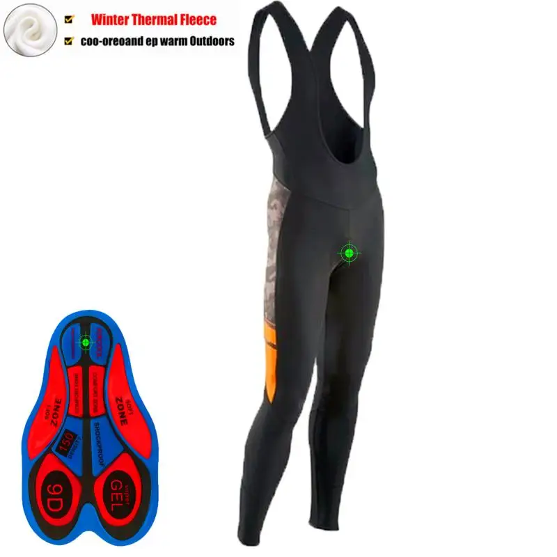 Новинка 2020 зимние теплые флисовые штаны для командного велоспорта черные