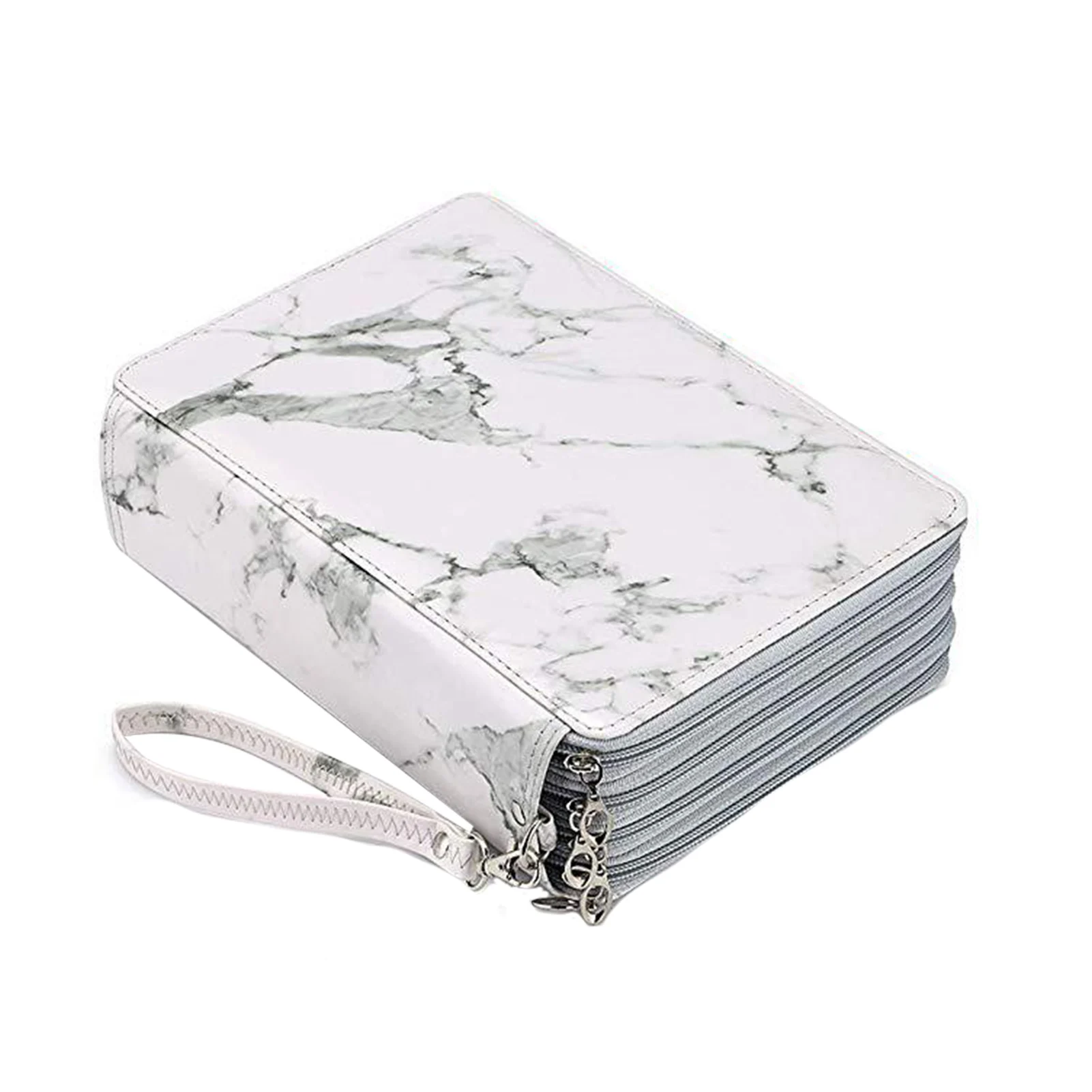 

200 Slots For Kids Pen Case Home School Storage Holder Colored Pencil Organizer PU Leather Portable Save Space Students