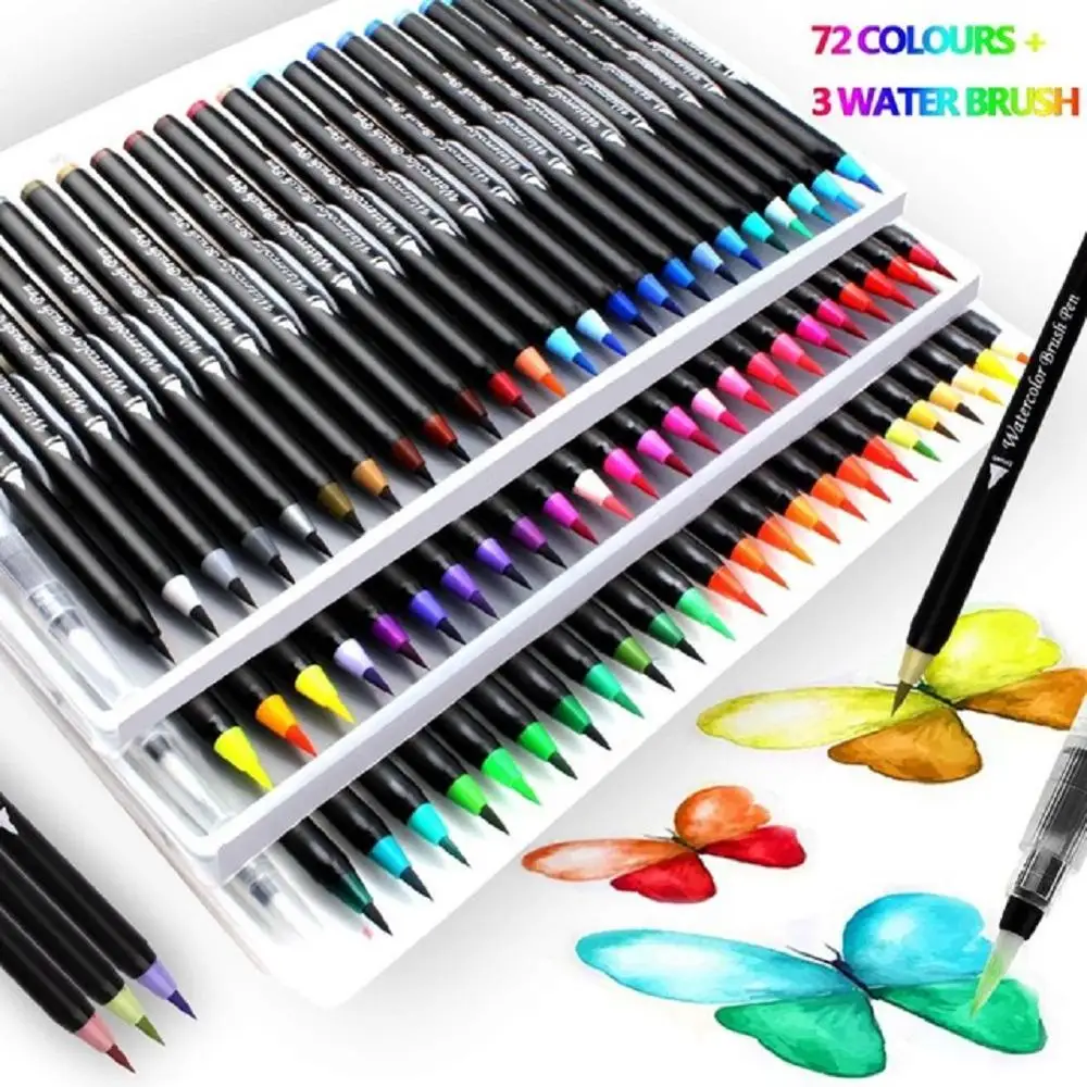 Ручки кисти Акварельные мягкие и гибкие нейлоновые идеально подходят для