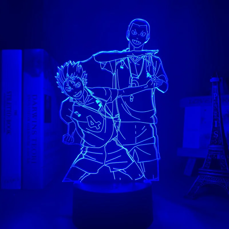 

3D Anime LED Light Haikyuu Kids Bedroom Decoration Lamps Birthday Gift Anime Decor Night Light Acrylic Color Change