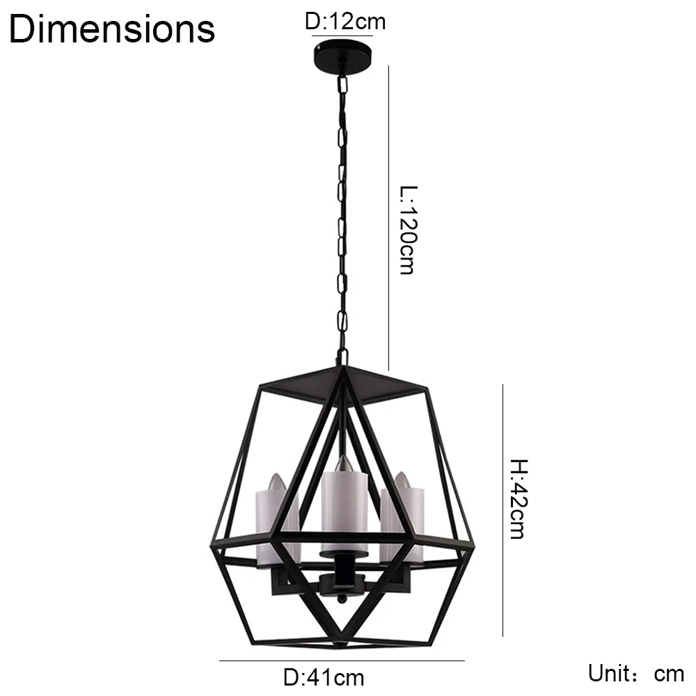 Железный мраморный подвесной светильник Современная винтажная лампа Эдисона в
