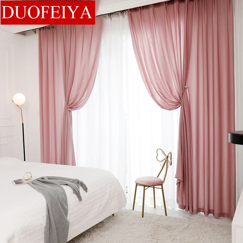 

Solid Color Semi Crushed Pink Sheer Curtains for Bedroom Girls Living Room Voile Tulle Curtains Window Treatments Party Drapes