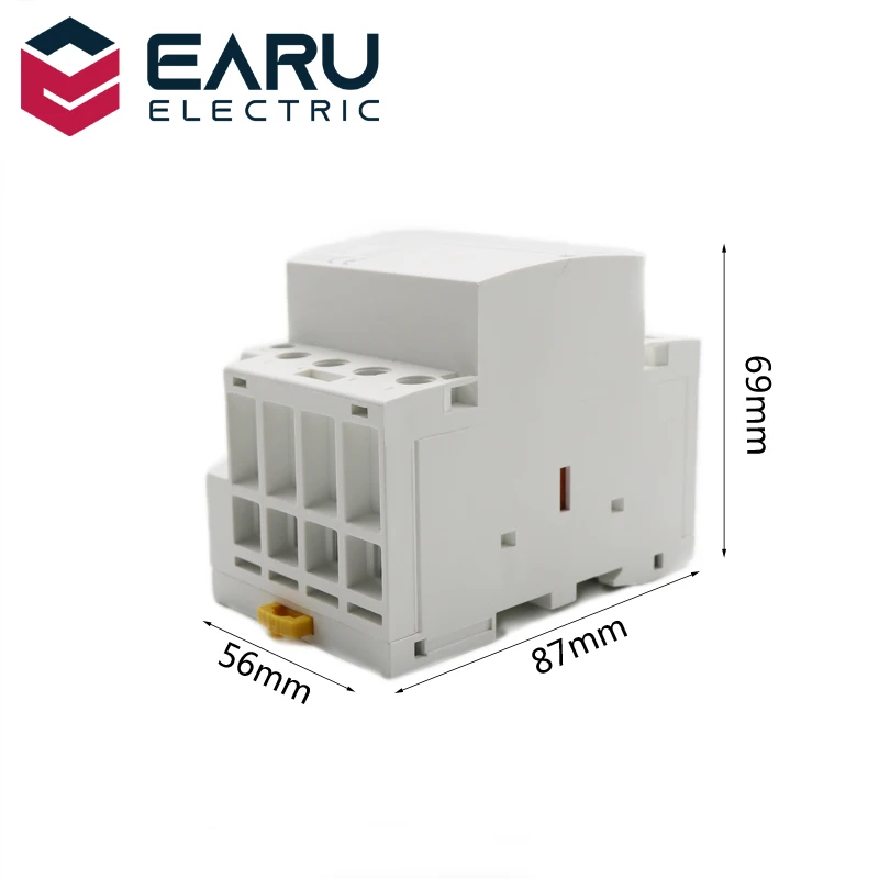 4P 32-63A AC 110V 220V 50/60Hz Din-рейка бытовой модульный контактор переменного тока