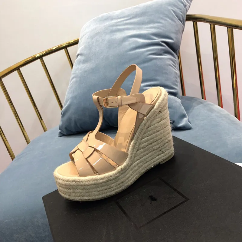 

Prowow High Platform Real Genuine Leather Heel Woman Shoes Elegant Summer Ladies Sandal Luxury Brand Wedding Heels