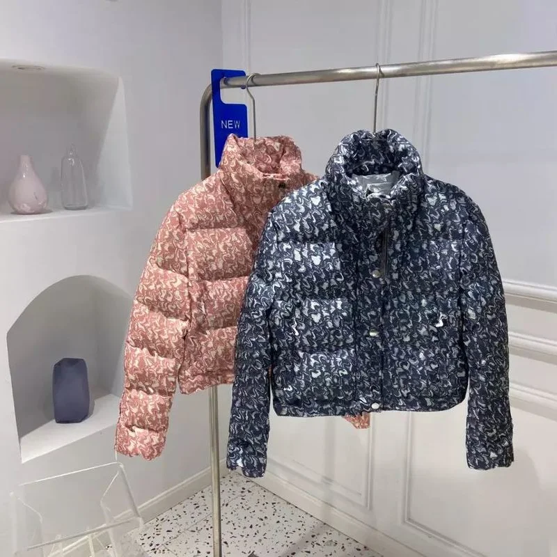 

2021 New Winter Women Girl Designer White Duck Coat Puffer Jacket Stand Collar Pockets Ladies Coats and Jackets