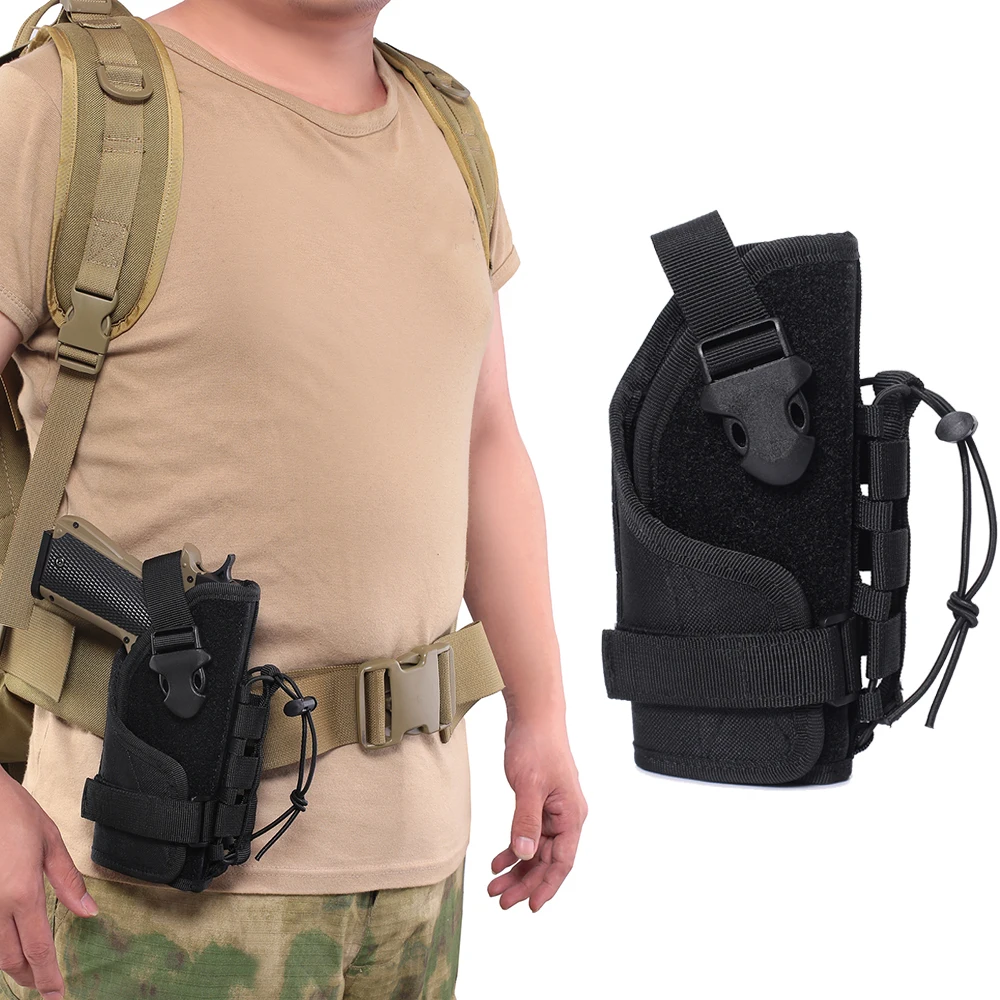 Universal Tactical Gun Holster Molle Belt Pistol Holster Handgun Beretta Revolver Glock 92 Waist Pouch Hunting Shooting Holder