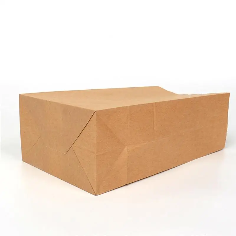 30pcs Brown Kraft Paper Bags For Gifts With Handles Bakery Candy Treat Sacks Breakfast Bag Food Stickers | Дом и сад