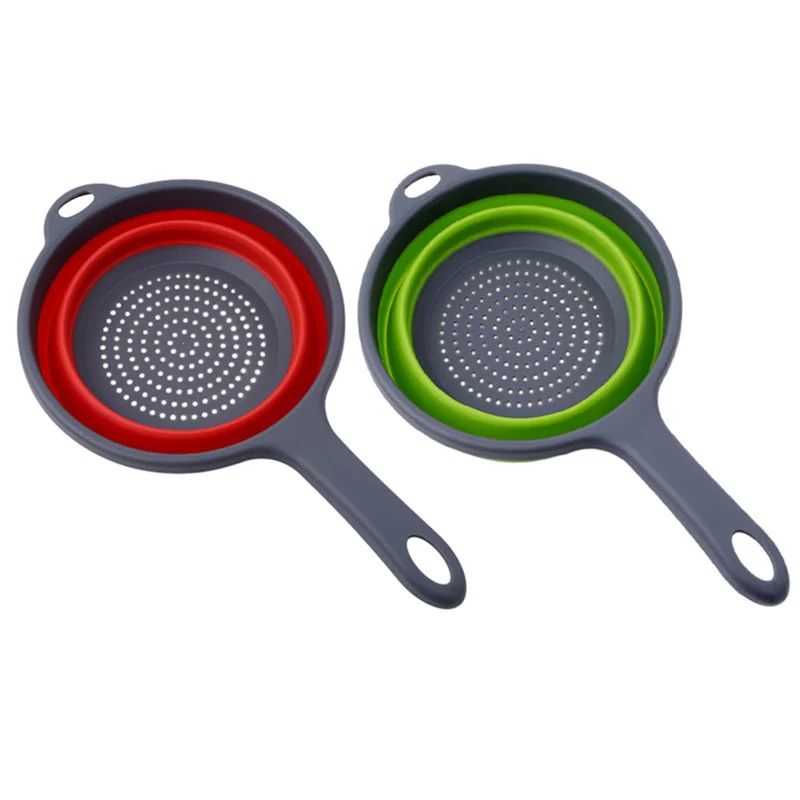 Силиконовый дуршлаг для мытья фруктов и овощей кухонные приспособления хранения