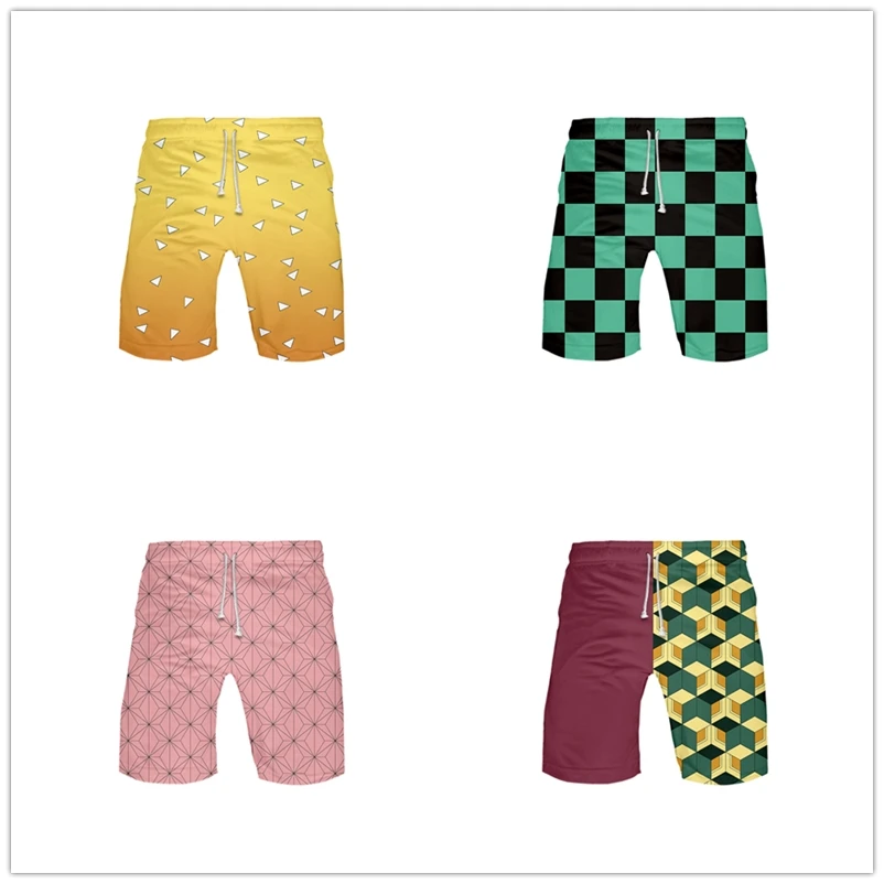 Шорты мужские быстросохнущие пляжные короткие штаны с 3D принтом рассекающего