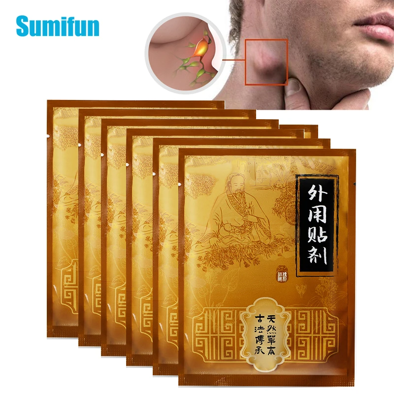 

6Pcs Thyroid Gland Lymph Detox Neck Armpit Nodes Patch Breast Lymphatic Drainage Plaster Effective Anti-Swelling Health Care