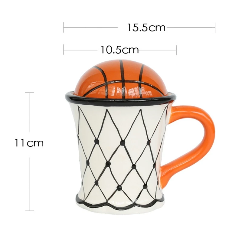 Милая креативная кружка для кофе молока баскетбола с рисунком завтрака овсянки