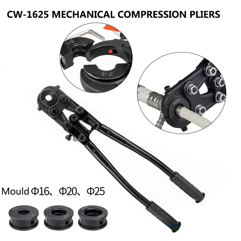 

CW-1625 Manual Mechanical Pipe Clamp Wrench Stainless Steel Pipe Vice Pliers For Copper Tube Sleeve Aluminium Plastic