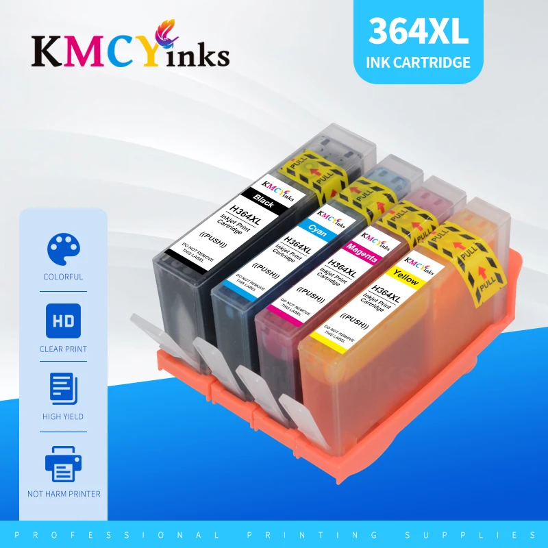 

KMCYinks 364XL 364 совместимый чернильный картридж для HP364 xl Photosmart 5520 5524 6510 6520 7510 B109 B110 B209 B210 C309 C310 C410
