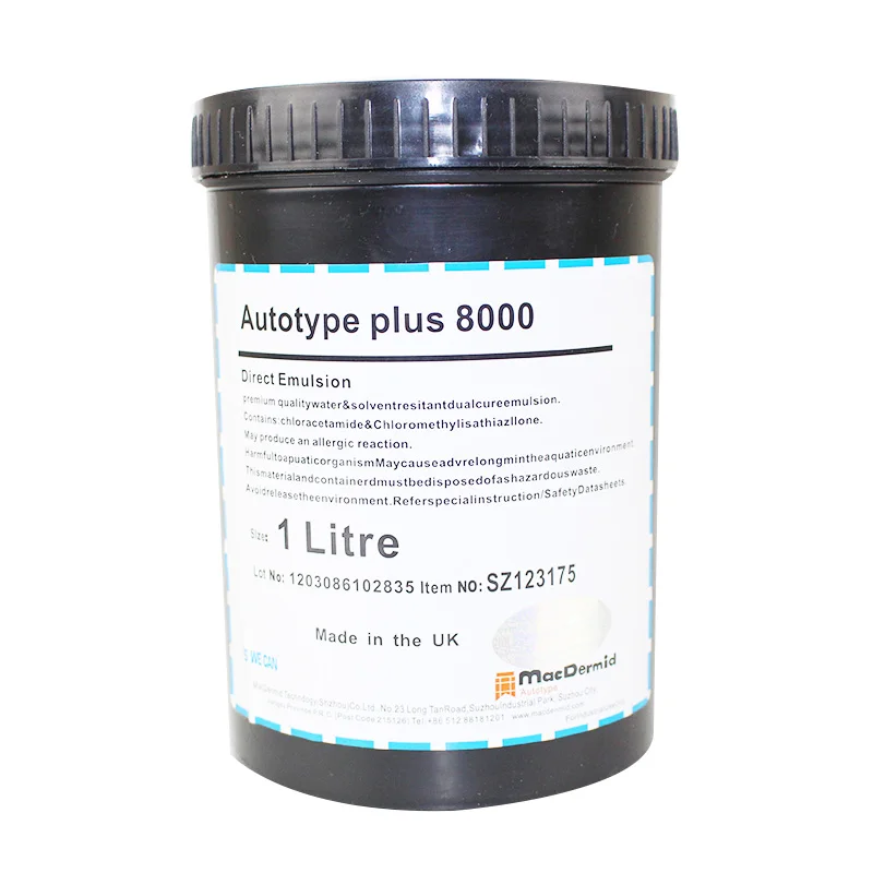 Autotype Plus 7000/8000 синий текстиль чистый фотополимер трафаретная печать эмульсия