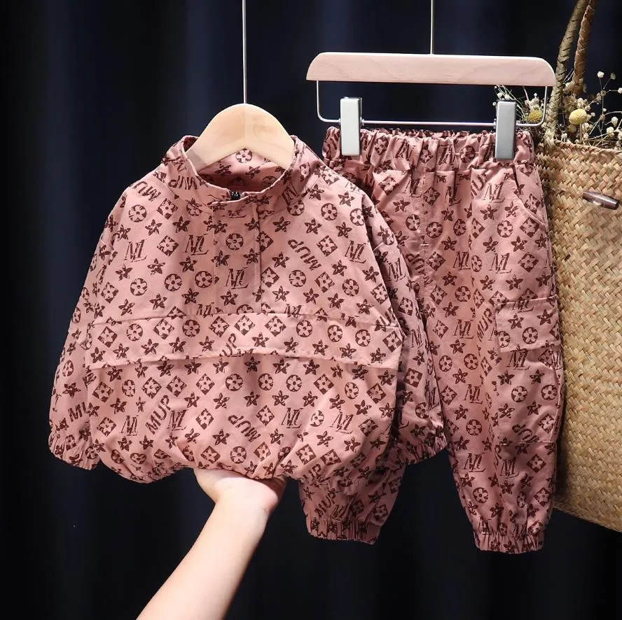 Брендовый Детский костюм для мальчиков Douyin красный девочек новинка осень-зима 2020