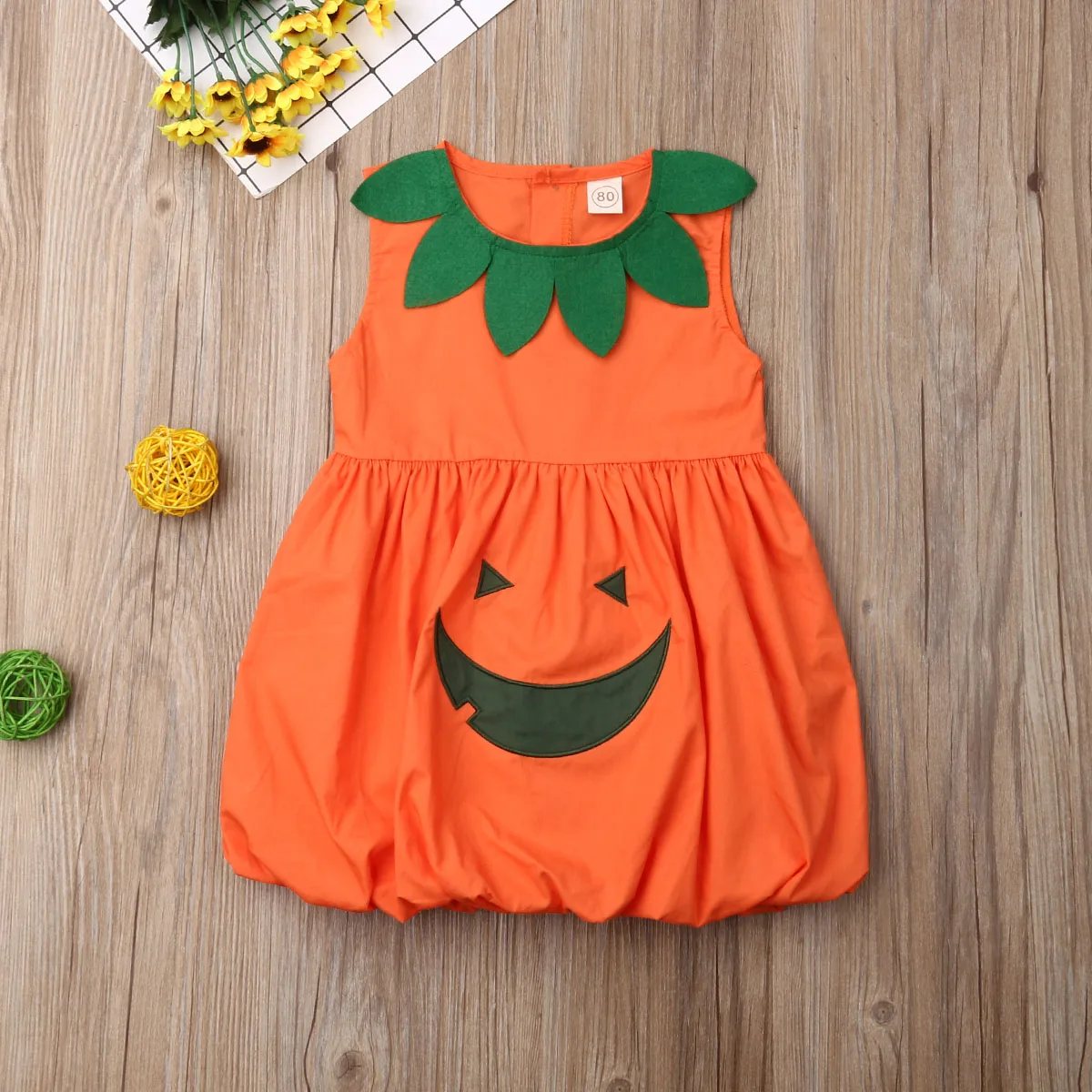Новинка 2019 модный костюм в виде тыквы для маленьких девочек нарядное платье